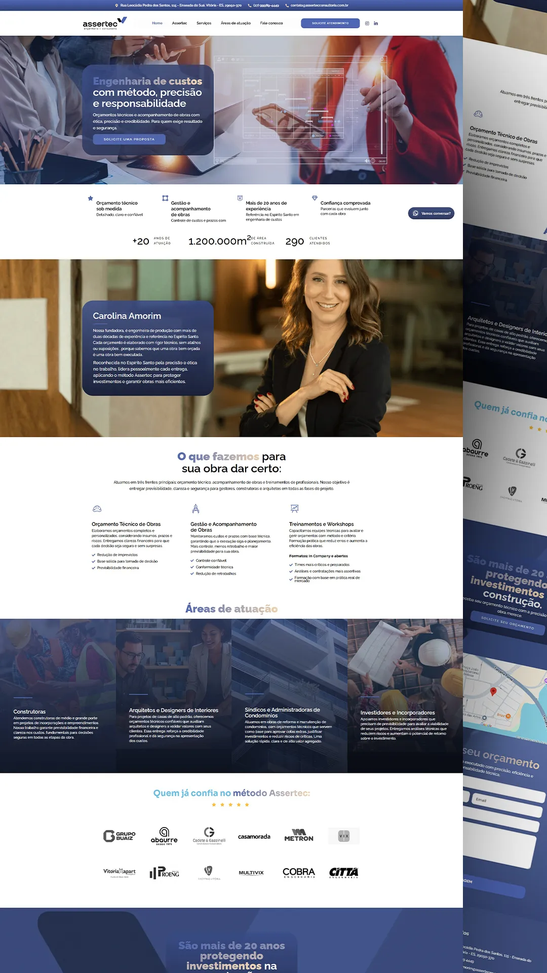 site para engenheiros E consultorias